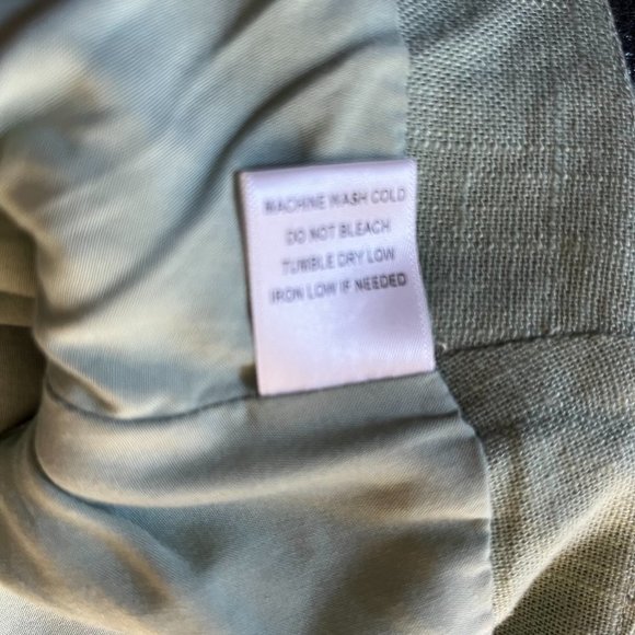 JLUXLABEL Myling Linen Blend Cropped Wrap Top Jacket in Sage Green - NWT - Small - Picture 12 of 12